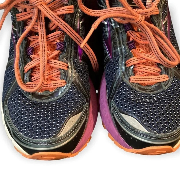 Brooks Adrenaline GTS 15 Running Shoes in Purple Blue & Orange Size 7.5 - Picture 4 of 11